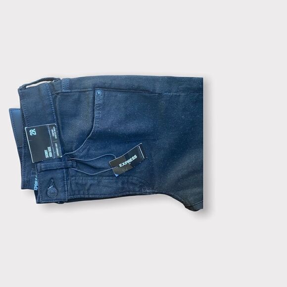 Express Skinny High Rise Jeans Black Sz 2R NWT - Picture 3 of 6